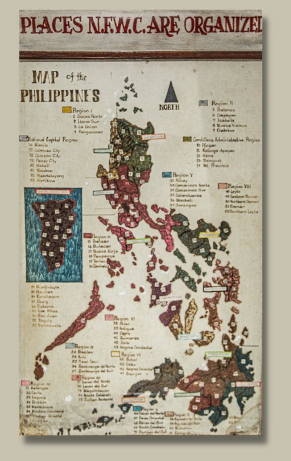 A vintage map of NCFW clubs around the country